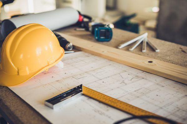 Engineer with hard hat